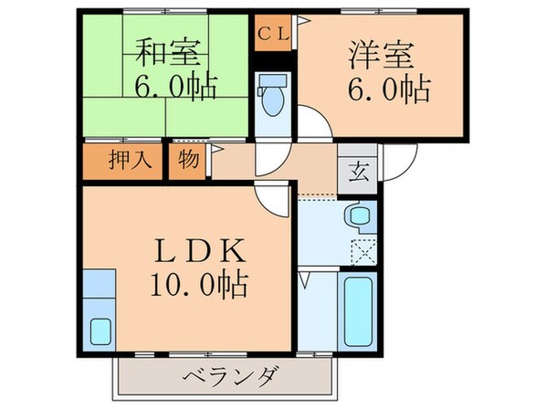 シサーラ　Ｂ棟の物件間取画像